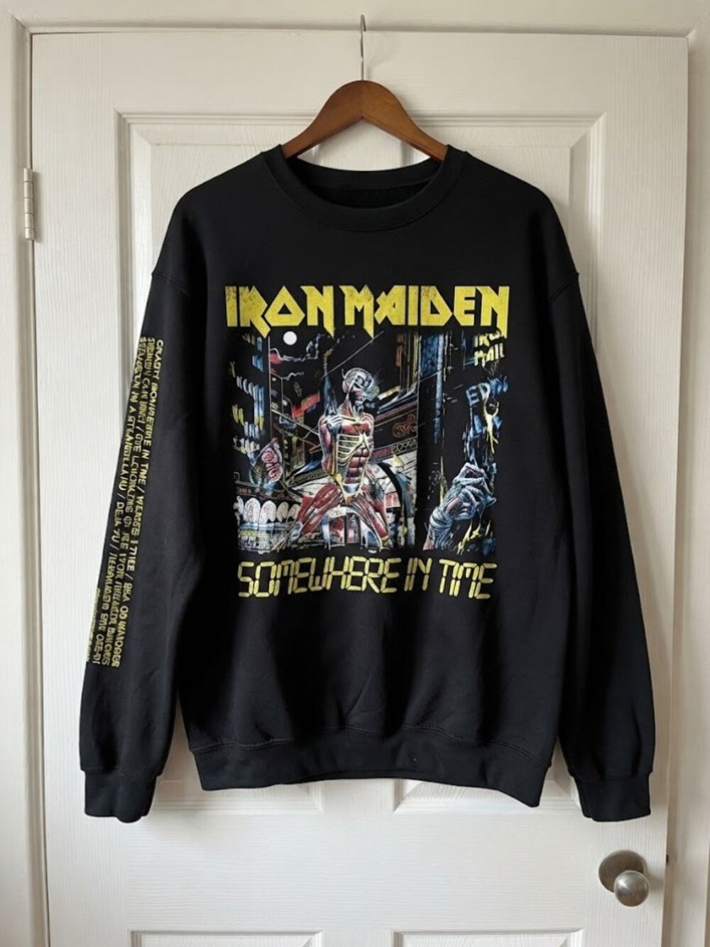 Iron Maiden Somewhere In Time 40th Anniversary Tracklist Sweatshirt